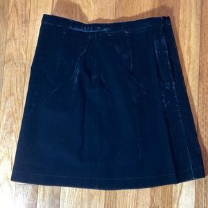 Velvet mini skirt